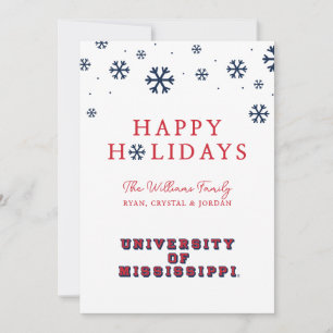 Universiteit van Mississippi Type blok Feestdagenkaart
