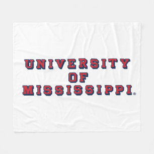 Universiteit van Mississippi   Type blok Fleece Deken