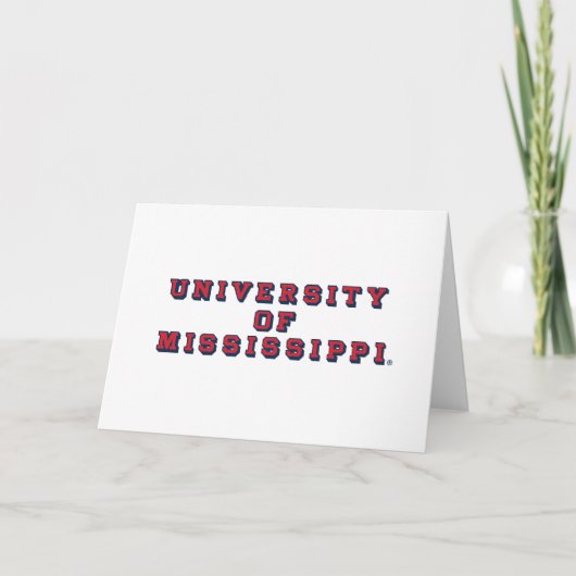 Universiteit van Mississippi | Type blok Kaart (Voorkant)