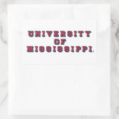 Universiteit van Mississippi | Type blok Rechthoekige Sticker (Tas)