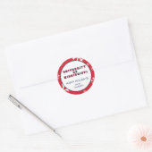 Universiteit van Mississippi | Type blok Ronde Sticker (Envelop)