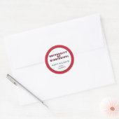 Universiteit van Mississippi | Type blok Ronde Sticker (Envelop)