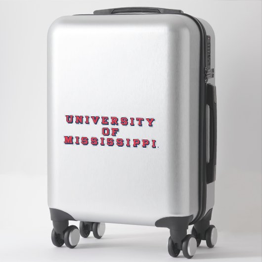 Universiteit van Mississippi | Type blok Sticker (Koffer)