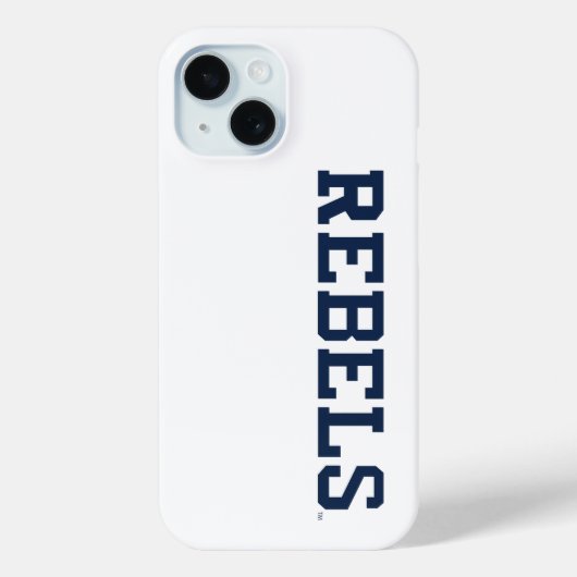 Universiteit van Mississippi | Woordmerk Rebels Case-Mate iPhone Case (Achterkant)