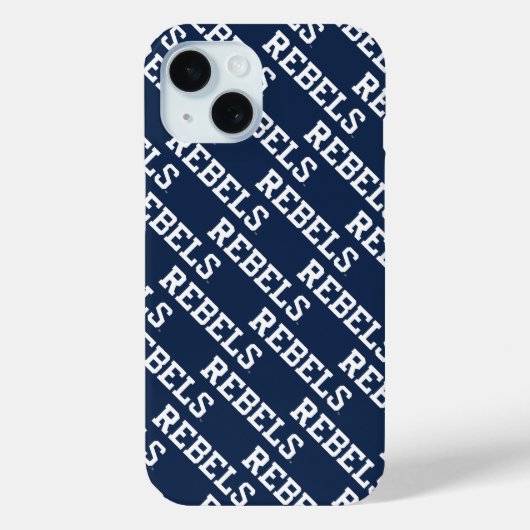 Universiteit van Mississippi | Woordmerk Rebels Case-Mate iPhone Case (Achterkant)
