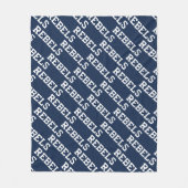 Universiteit van Mississippi | Woordmerk Rebels Fleece Deken (Voorkant)