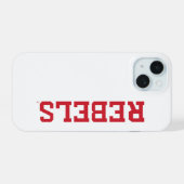 Universiteit van Mississippi | Woordmerk Rebels iPhone 15 Case (Achterkant horizontaal)