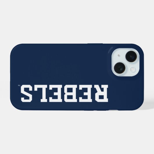 Universiteit van Mississippi | Woordmerk Rebels iPhone 15 Case (Achterkant horizontaal)