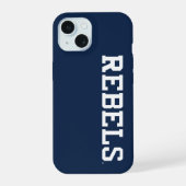 Universiteit van Mississippi | Woordmerk Rebels iPhone 15 Case (Achterkant)