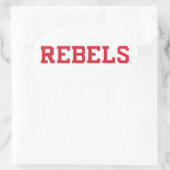 Universiteit van Mississippi | Woordmerk Rebels Ovale Sticker (Tas)