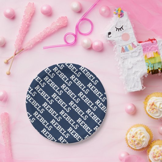 Universiteit van Mississippi | Woordmerk Rebels Papieren Bordje (Feest)