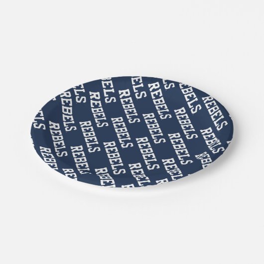 Universiteit van Mississippi | Woordmerk Rebels Papieren Bordje (Gekanteld)
