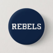 Universiteit van Mississippi | Woordmerk Rebels Ronde Button 5,7 Cm (Voorkant)