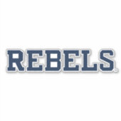 Universiteit van Mississippi | Woordmerk Rebels Sticker (Voorkant)