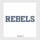 Universiteit van Mississippi | Woordmerk Rebels Sticker (Vel)