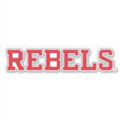 Universiteit van Mississippi | Woordmerk Rebels Sticker (Voorkant)