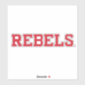 Universiteit van Mississippi | Woordmerk Rebels Sticker (Vel)