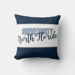 Universiteit van North Florida - UNF Script Navy B Kussen