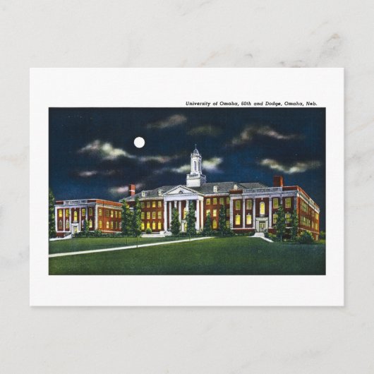 Universiteit van Omaha, Nebraska Briefkaart (Voorkant)