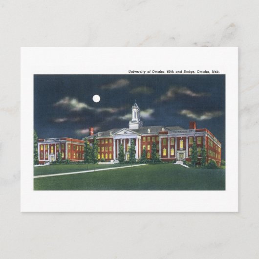 Universiteit van Omaha, Omaha, Nebraska Briefkaart (Voorkant)