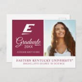 Universiteit van Oost-Kentucky E Aankondigingskaart (Voorkant / Achterkant)