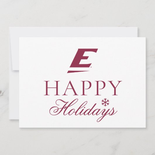 Universiteit van Oost-Kentucky E Feestdagenkaart (Voorkant)