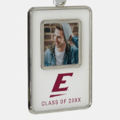 Universiteit van Oost-Kentucky E Verzilverd Omlijst Ornament (Rechts)