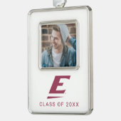 Universiteit van Oost-Kentucky E Verzilverd Omlijst Ornament (Links)