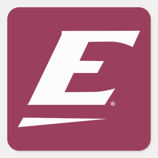 Universiteit van Oost-Kentucky E Vierkante Sticker (Voorkant)