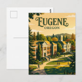 Universiteit van Oregon VS Briefkaart (Voorkant / Achterkant)