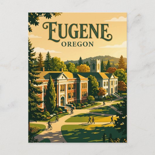 Universiteit van Oregon VS Briefkaart (Voorkant)