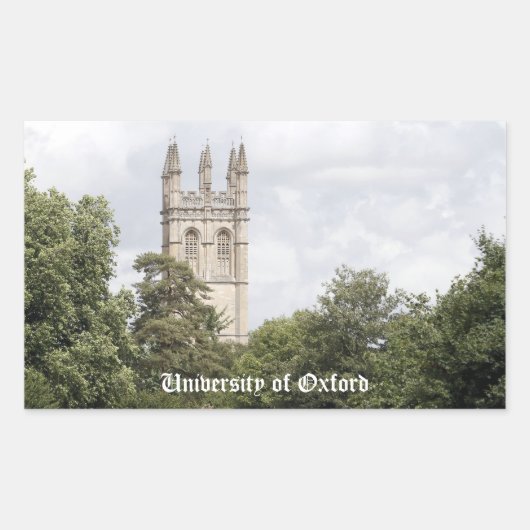 Universiteit van Oxford Rechthoekige Sticker (Voorkant)