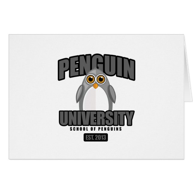 Universiteit van Penguin - Grijs (Voorkant Horizontaal)