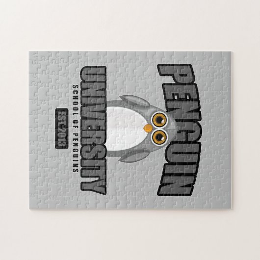 Universiteit van Penguin - Grijs Legpuzzel (Horizontaal)