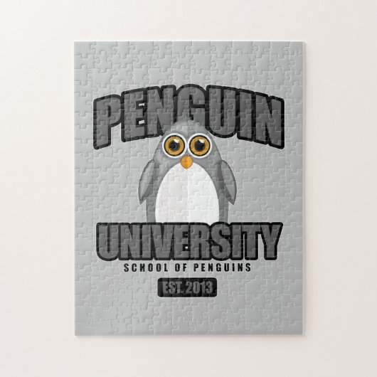 Universiteit van Penguin - Grijs Legpuzzel (Verticaal)