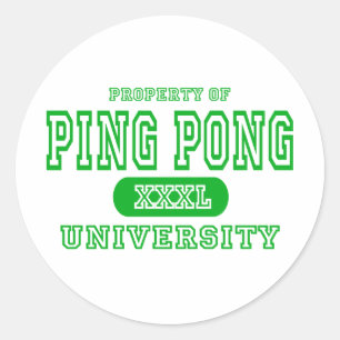 Universiteit van Ping Pong Ronde Sticker