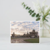 Universiteit van Potsdam bij zonsondergang in Duit Briefkaart (Staand voorkant)