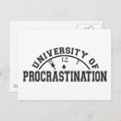 Universiteit van Procrastination Briefkaart (Voorkant / Achterkant)