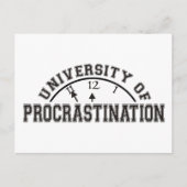 Universiteit van Procrastination Briefkaart (Voorkant)