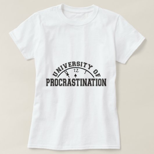 Universiteit van Procrastination T-shirt (Design voorkant)