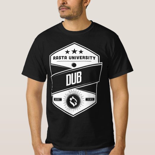 Universiteit van Rasta Dub Good Vibes Reggae T-shirt (Voorkant)