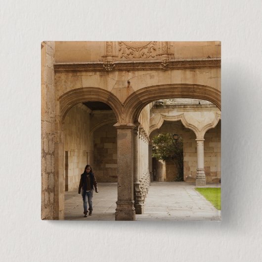 Universiteit van Salamanca Vierkante Button 5,1 Cm (Voorkant)