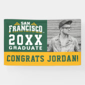 Universiteit van San Francisco Logo | AFSTUDEREN | Spandoek (Horizontaal)