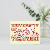 Universiteit van Takoyaki Japanse octopus grappig Briefkaart (Staand voorkant)