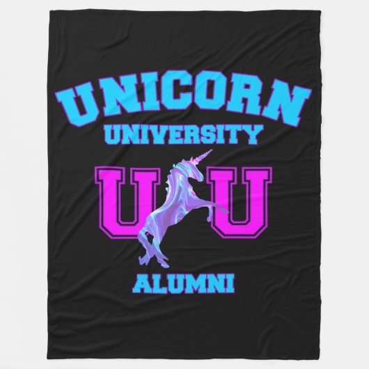 Universiteit van Unicorn Fleece Deken (Voorkant)