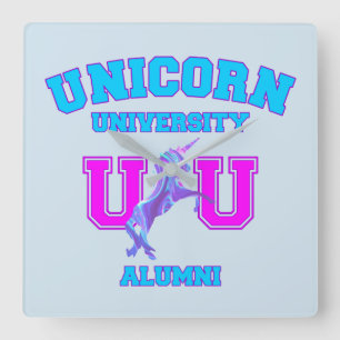 Universiteit van Unicorn Vierkante Klok