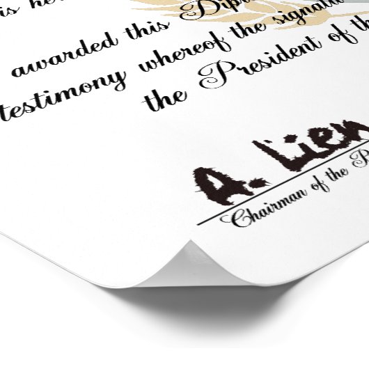 Universiteit van Uranus Diploma Poster (Hoek)