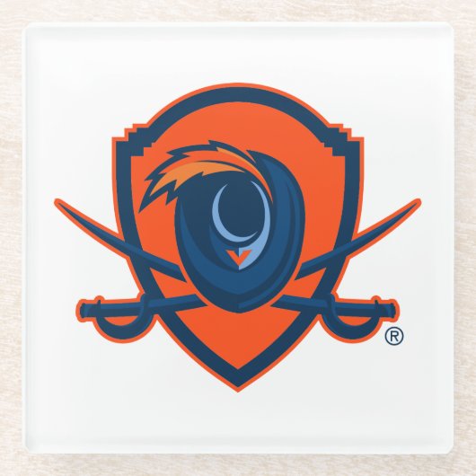 Universiteit van Virginia | Cavalier Shield Glazen Onderzetter (Voorkant)