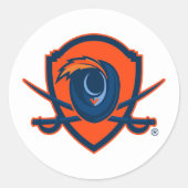 Universiteit van Virginia | Cavalier Shield Ronde Sticker (Voorkant)