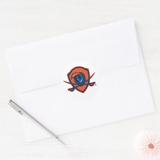Universiteit van Virginia | Cavalier Shield Ronde Sticker (Envelop)